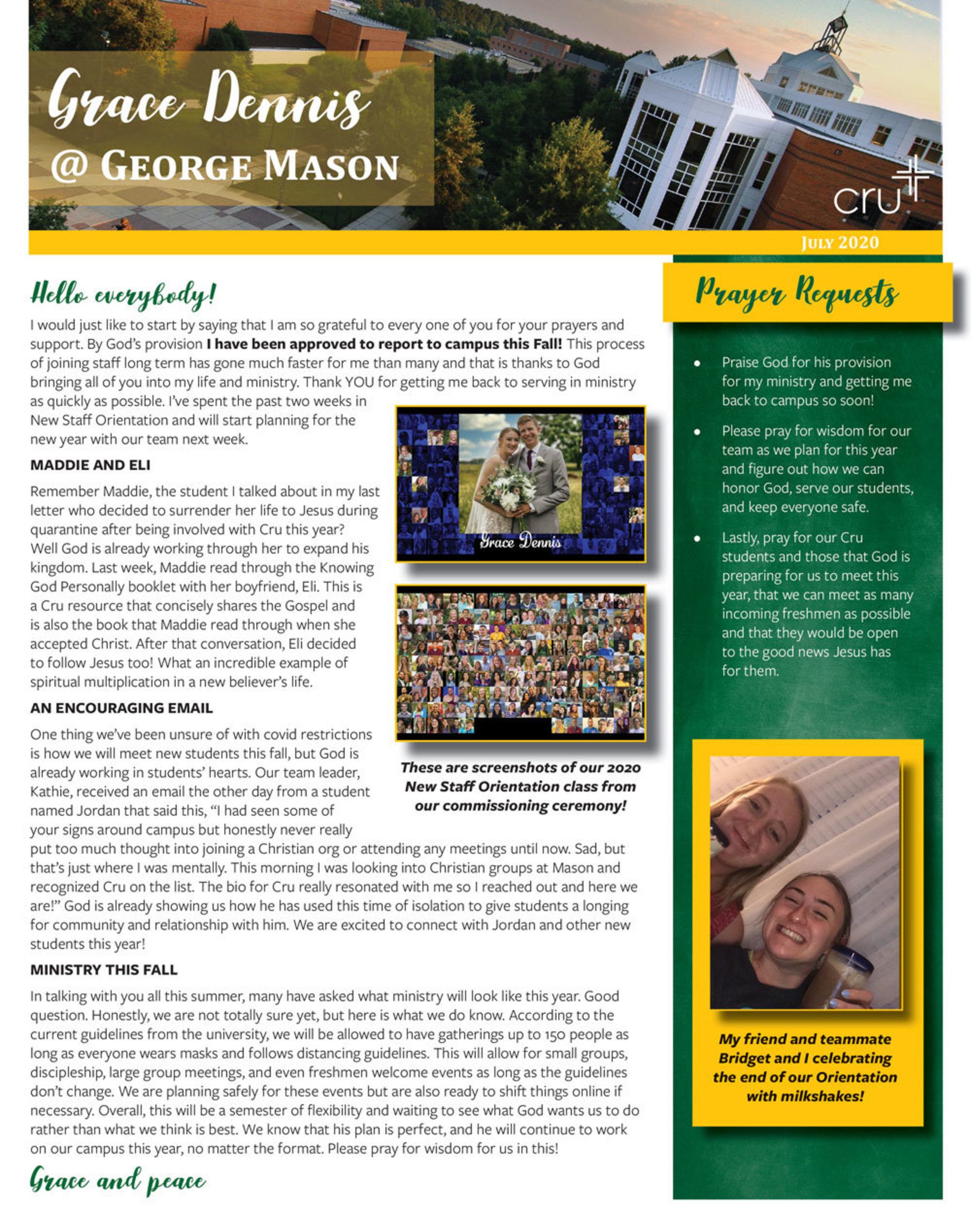 July Newsletter from Grace Dennis